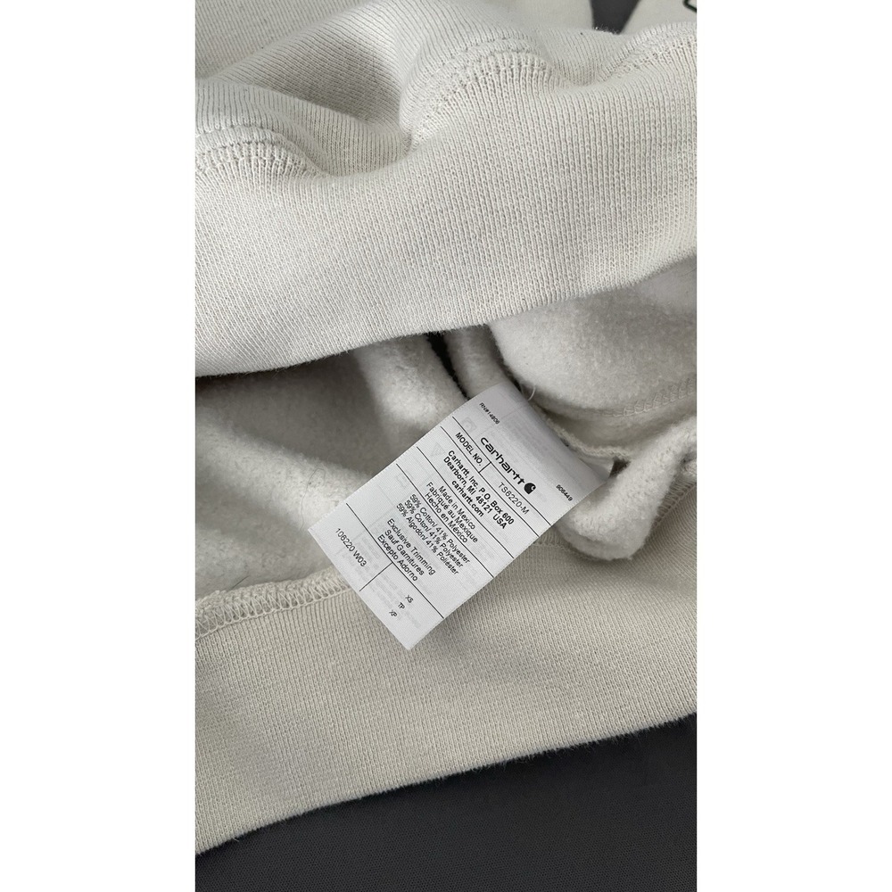 Carhartt Hoodie Womens Size XS Ivory Loose Fit Shamrock Irish Hooded Sweater - Picture 6 of 10
